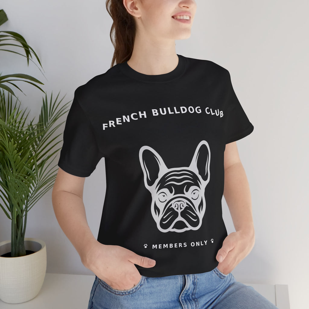 French Bulldog Outline Tee — Black Edition