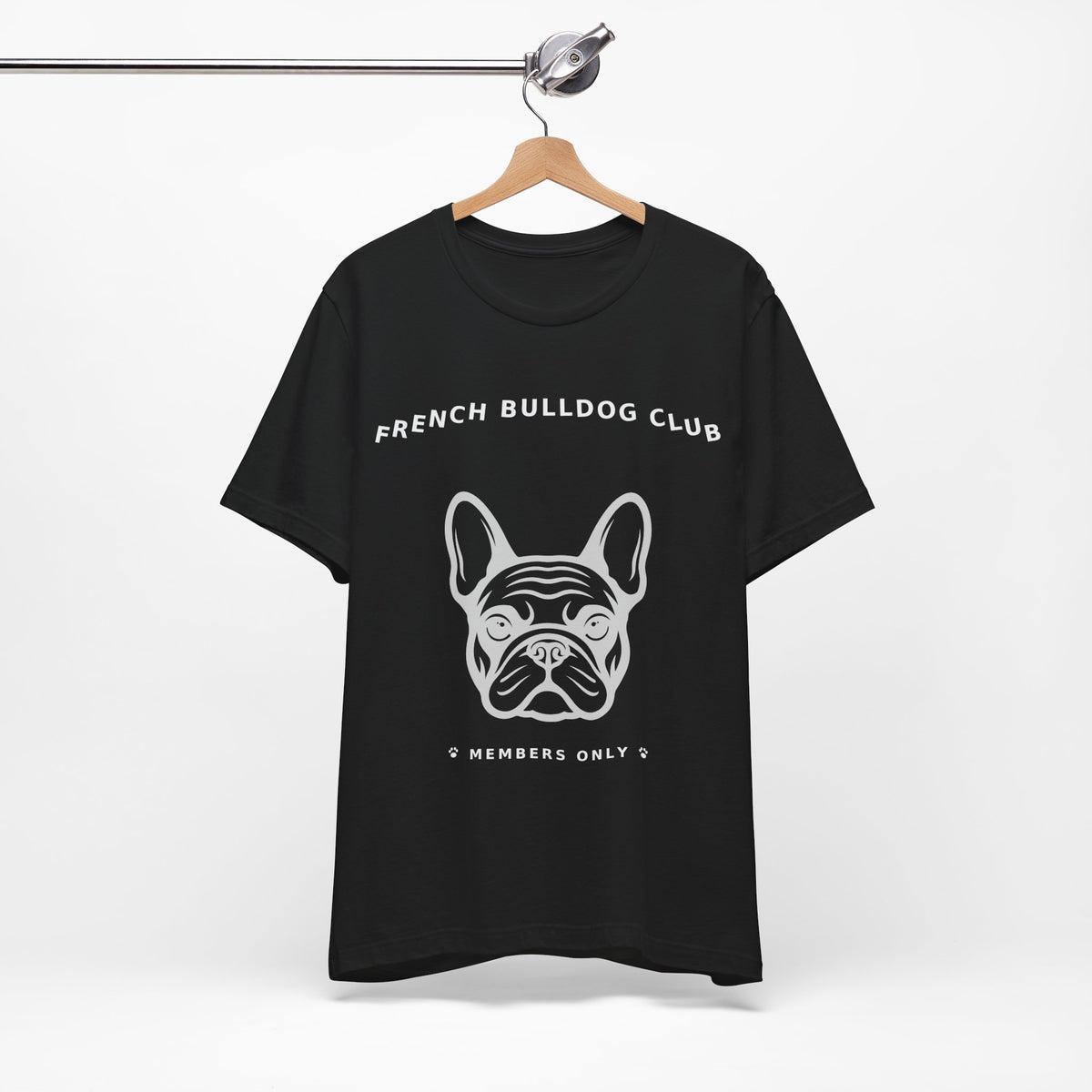 French Bulldog Outline Tee — Black Edition