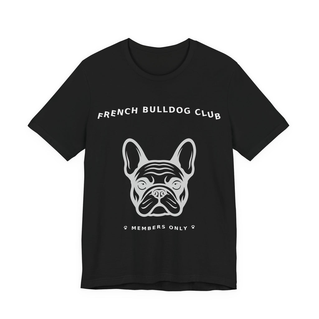 French Bulldog Outline Tee — Black Edition