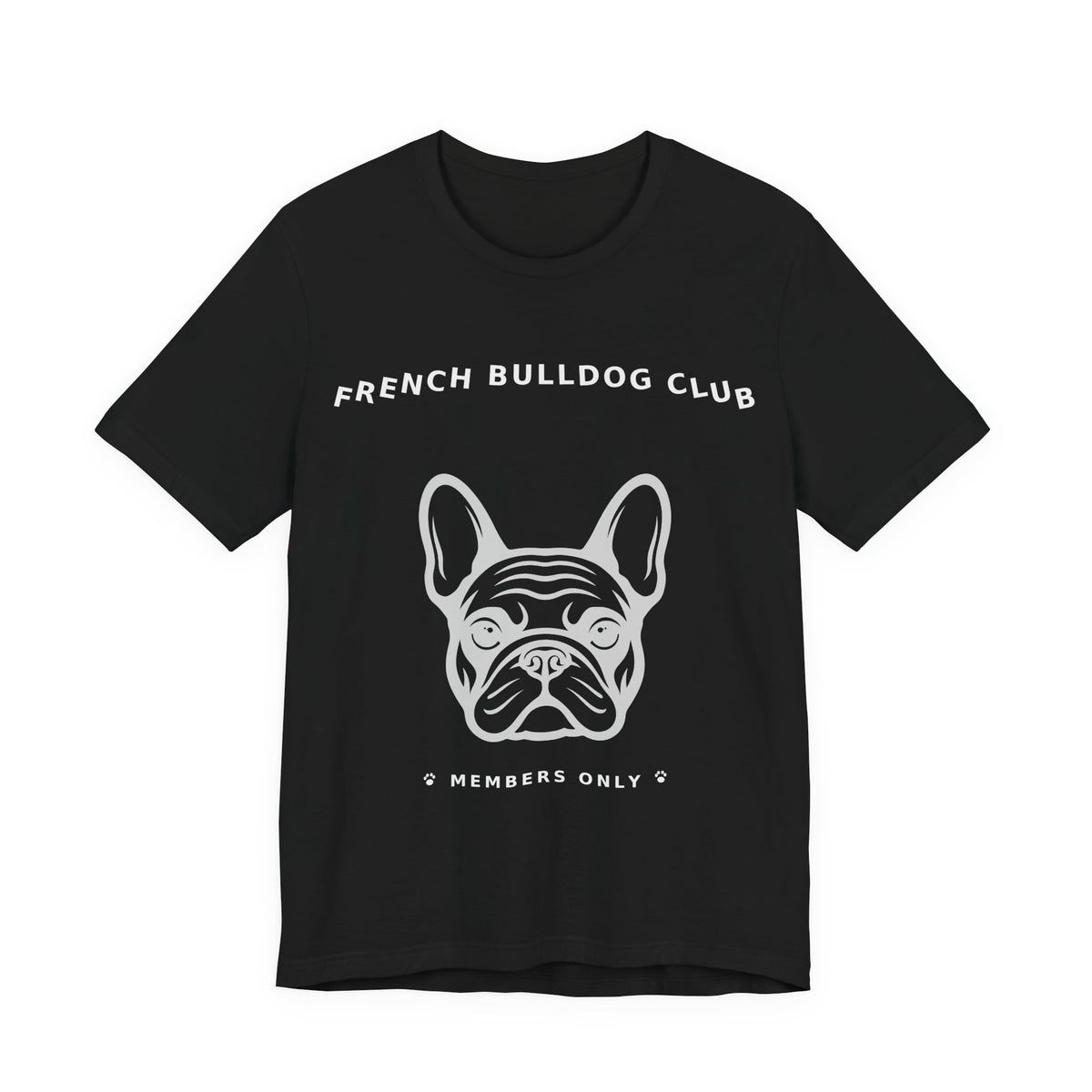 French Bulldog Outline Tee — Black Edition