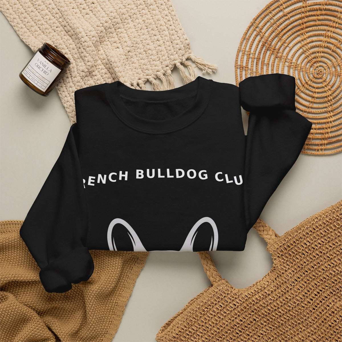French Bulldog Club Crewneck Sweatshirt — Black Edition