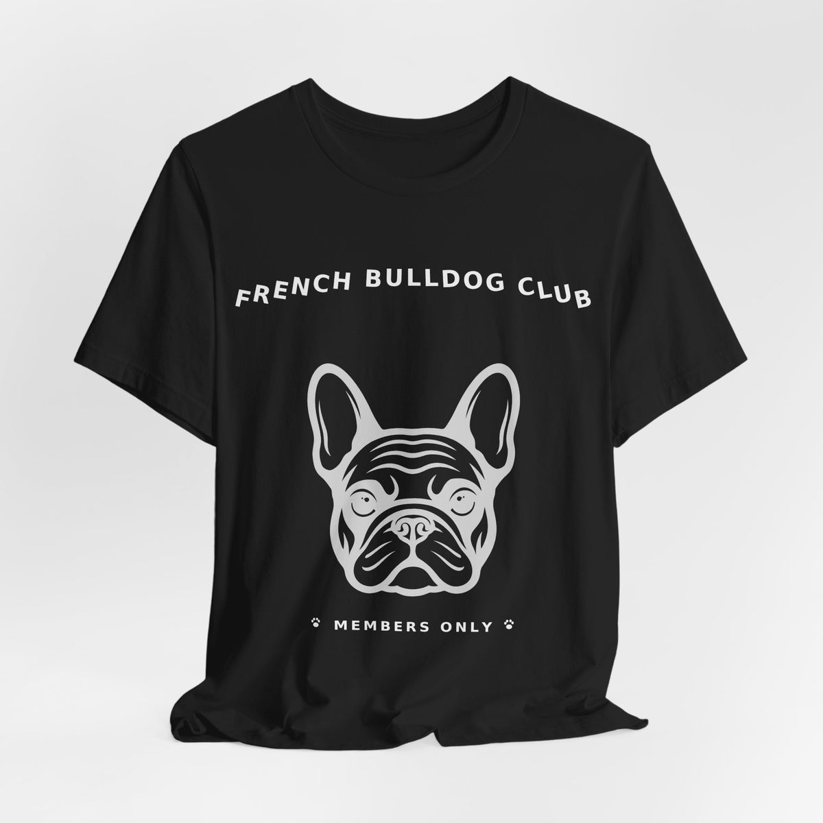 French Bulldog Outline Tee — Black Edition
