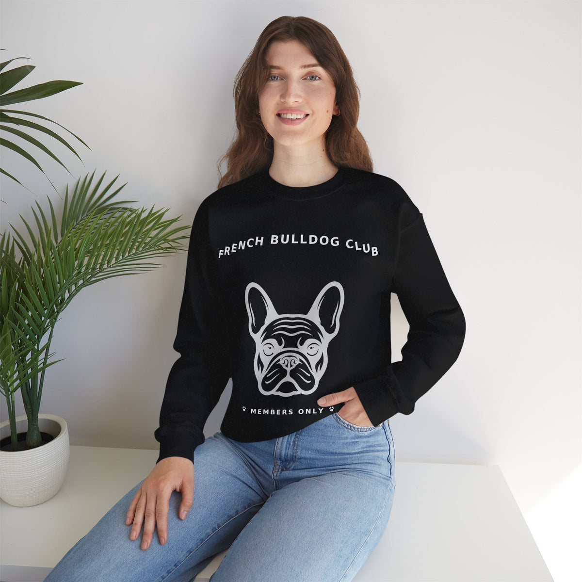 French Bulldog Club Crewneck Sweatshirt — Black Edition